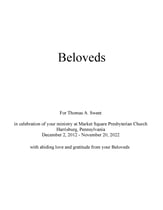 Beloveds SATB choral sheet music cover